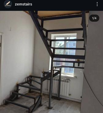 Профессиональное изготовление лестниц на металлическом каркасе