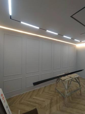 Установка галтель молдинги