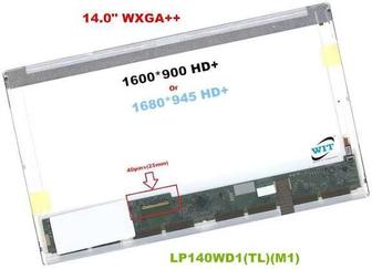 Матрица (ЖК Экран/Дисплей) для ноутбука 14 LG, LP140WD1 (TL)(A1), 40pin