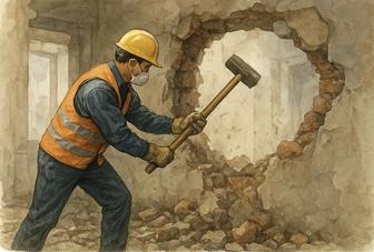 Демонтаж. Снос Стен. Пробивка проемов