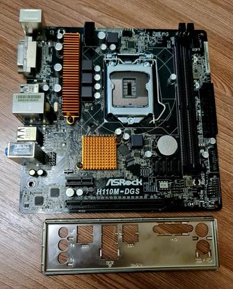 Материнская плата ASRock H110-DGS 1151 socket в хорошем состоянии