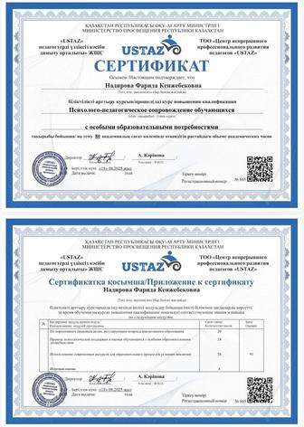 Сертификат для повышения квалификации для ДО