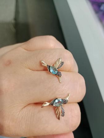 Серьги колибри