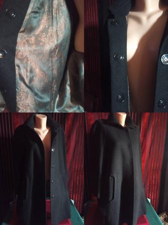 Пальто новое, варёная шерсть Франция,размер 44-48, пончо,