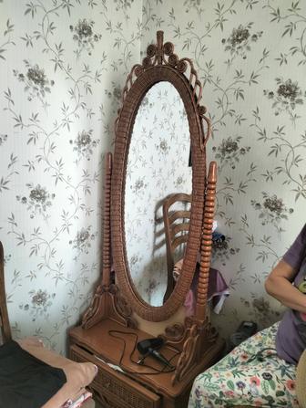 Зеркало с ротангом