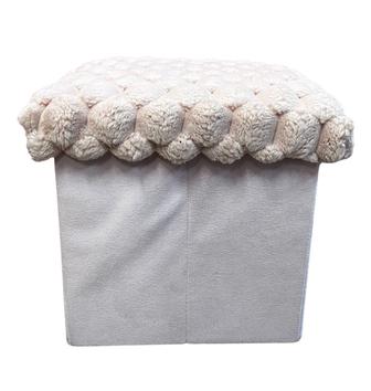 Пуф складной розовый