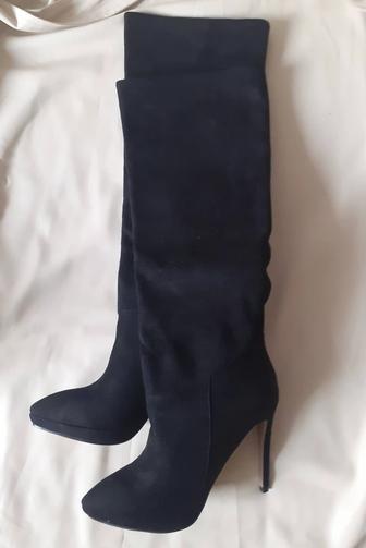 Сапоги замшевые