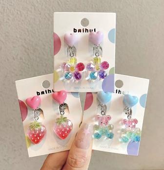 Серьги клипсы детские