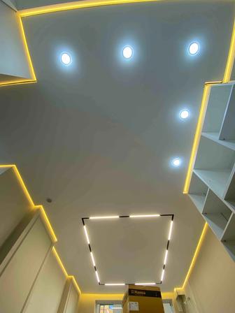 Установка натяжных потолков