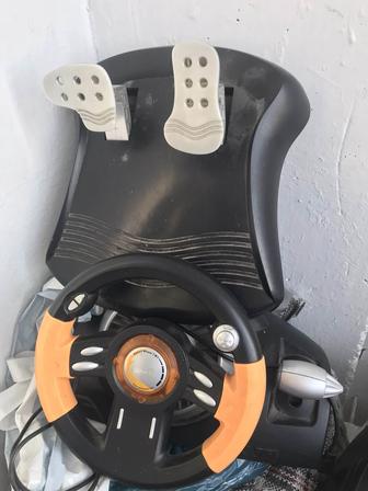 Руль игровой с педалями для ПК