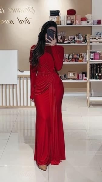 Женская платье (бордовый)