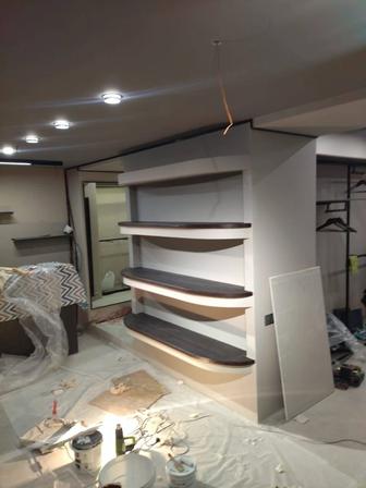 Гипсокартон. Левкас. Покраска. И т. д.