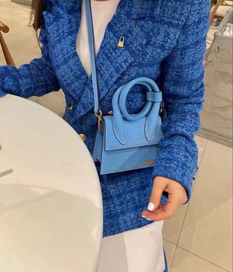 Пиджак синий твидовый