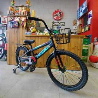 Детский Двухколесный Велосипед 20. Боковые колесики, крылья, корзинка