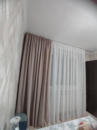 Продам шторы с тюльом .