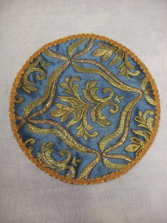 Подставка под горячее (круг, табак)