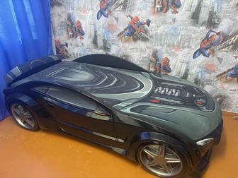 Кровать-машина от Mebel kids NEO, 80x180 см, серый