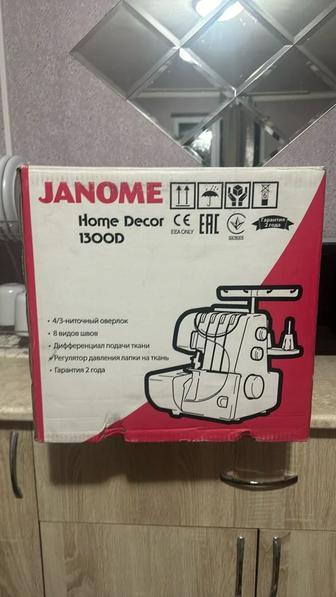 Продам оверлок Janome HomeDecor
1300D белый