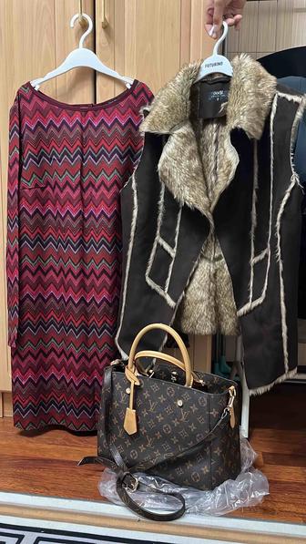 платье, жилет, сумка