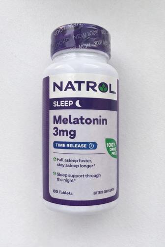 Мелатонин 3 мг, медленное высвобождение, 100 таб