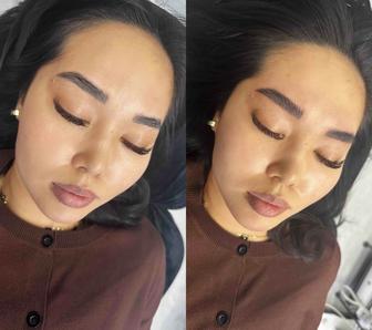 Перманент брови, губы.