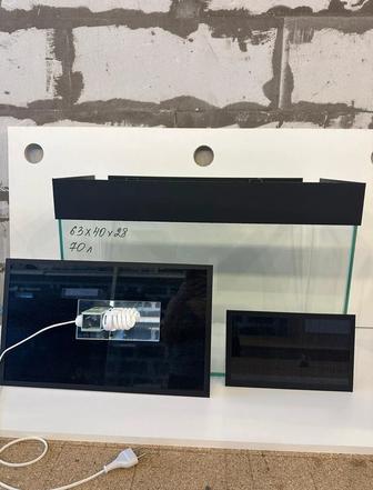 Новый Аквариум с крышкой и светильником объемом 70 л