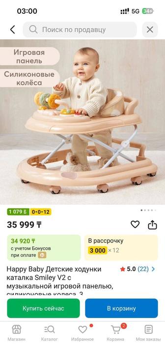 Классические ходунки-толокар 2в1