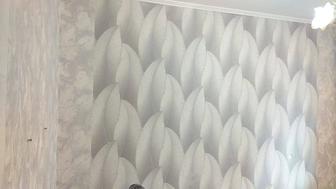 Обои.Галтели.Закатка эмульсией