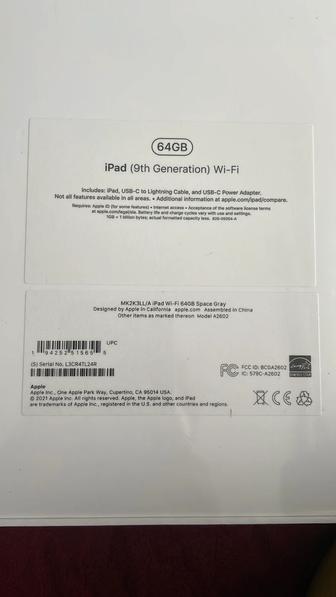 Планшет Apple iPad 2021 Wi-Fi 10.2 дюйм 3 Гб/64 Гб серый