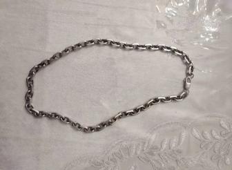 Мужская серебряная цепочка 50см, 925 проба