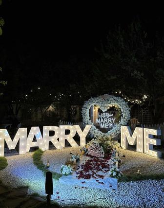 Предложение руки и сердца MARRY ME, HAPPY BIRTHDAY