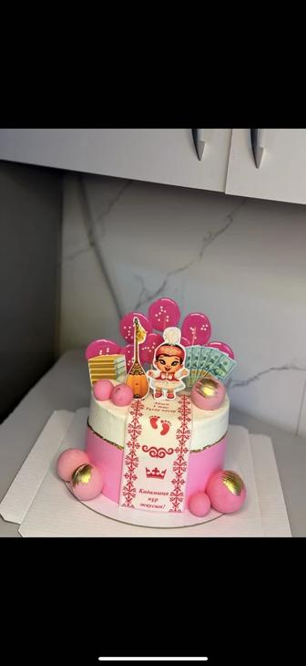 Кез келген тематикадағы торттарға тапсырыс бере аласыздар.Бәрі натуральный