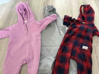 Детские вещи-5 комбинезонов, колготки, кофты.