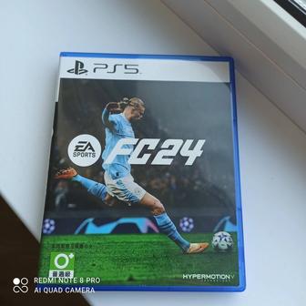 Продам диск Fifa24 на ps4, коробка от ps5