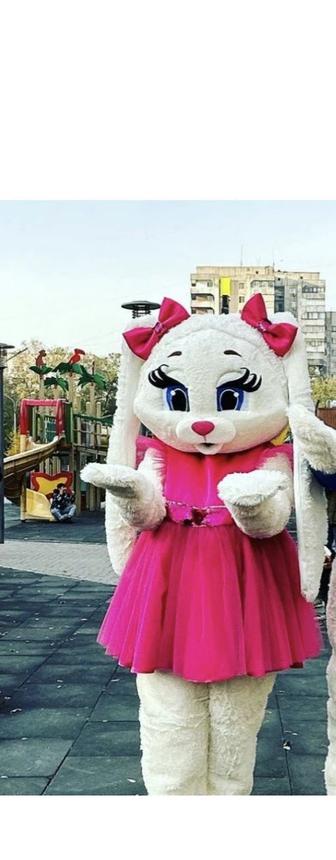 Карнавальный костюм Костюм Зайка Мишка белый, бежевый, красный