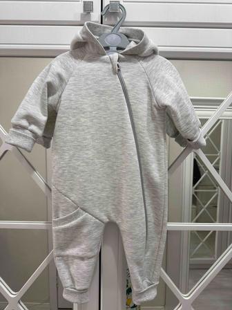 Комбинезон из флиса, ромпер (трикотаж)-74см