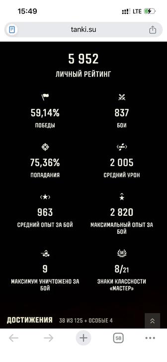 Мир танков аккаунт 60 процентов