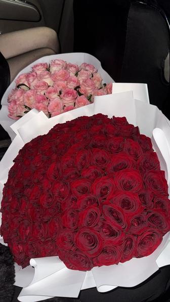 Цветы свежие 101шт