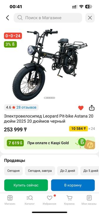 Электровелосипед леопард