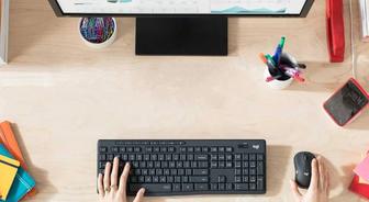 Logitech Silent Wireless Combo MK295 бесшумная клавиатура мышка