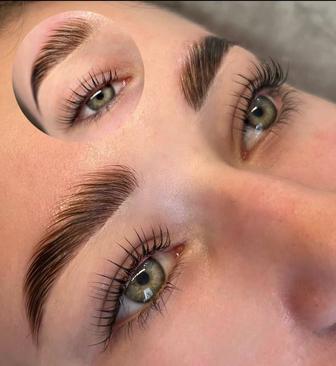 Ламинирование ресниц верх - низ