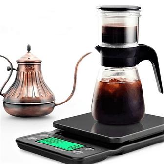 Весы для кофе с таймером для бариста до 5 кг / шаг 0,1 г