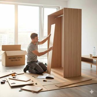 Сборка/разборка мебели, установка кронштейнов на не несущие стены.