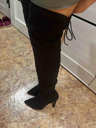 Продам ботфорты замша 20 000 тг