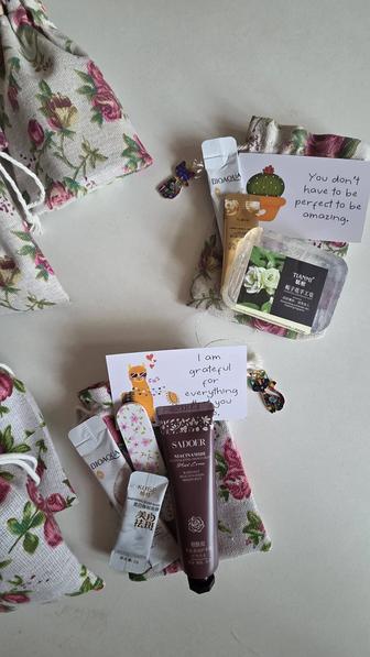 Мешочек с бьюти мелочами для подарка