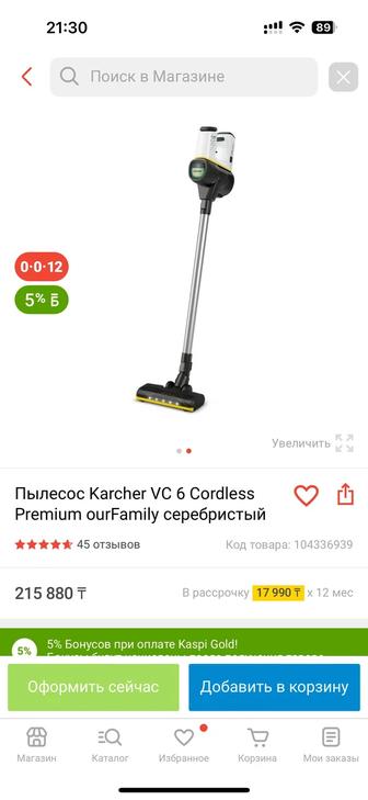 Karcher вертикальный пылесос