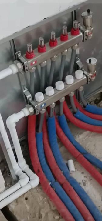 Сантехника атопления тепли пол канализация жаен улкен жумыстар жасаи берем