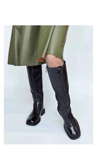 Сапоги женские -зима.Турция , размер 38,натуральная кожа, натуральный мех