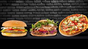 Пицца,бургер,хот-дог