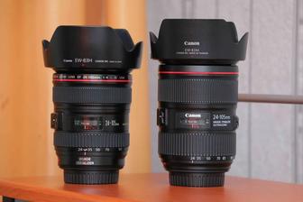 Объективы Canon EF 24-105mm f/4.0L IS USM первая и вторая версия